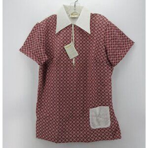 VINTAGE King Louie Polo Shirt 38 70s Bowling Shirt Leisure Large NWT *